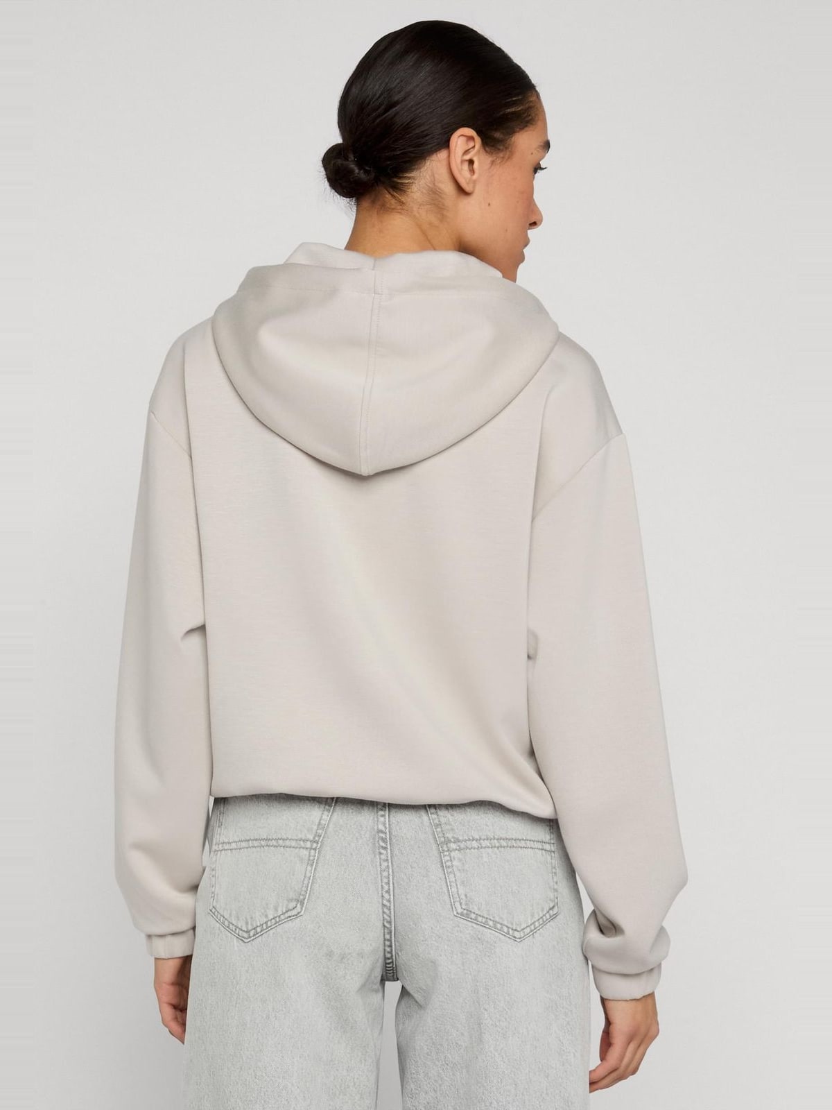 Γυναικείο hoodie Soft Touch Zip με μισό φερμουάρ TB7709-01325 Urban Classics cloud