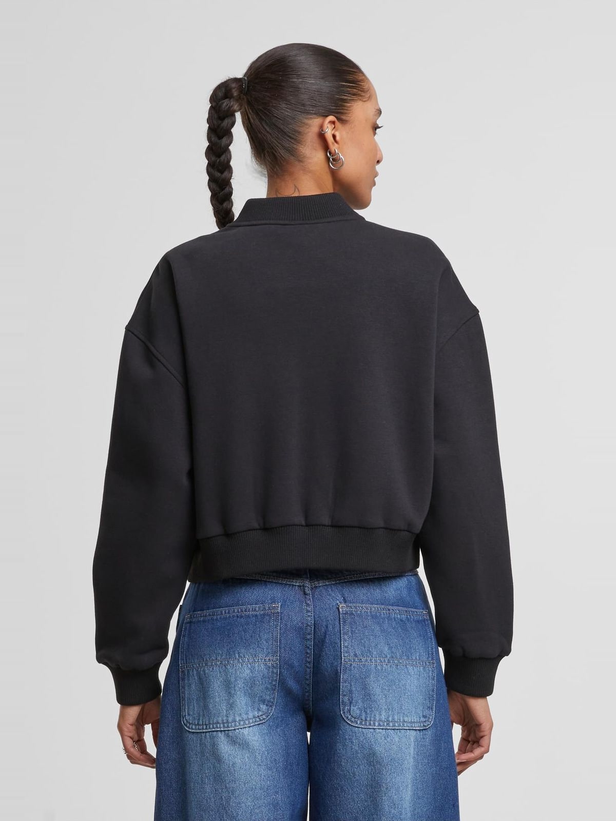 Ladies Short Sweat Zip Jacket TB7781-00007 Urban Classics black