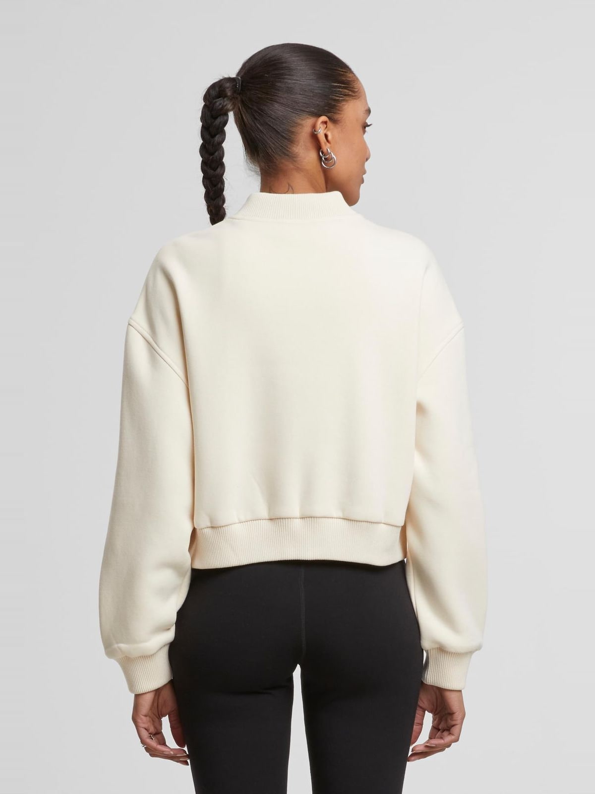 Ladies Short Sweat Zip Jacket TB7781-02903 Urban Classics whitesand