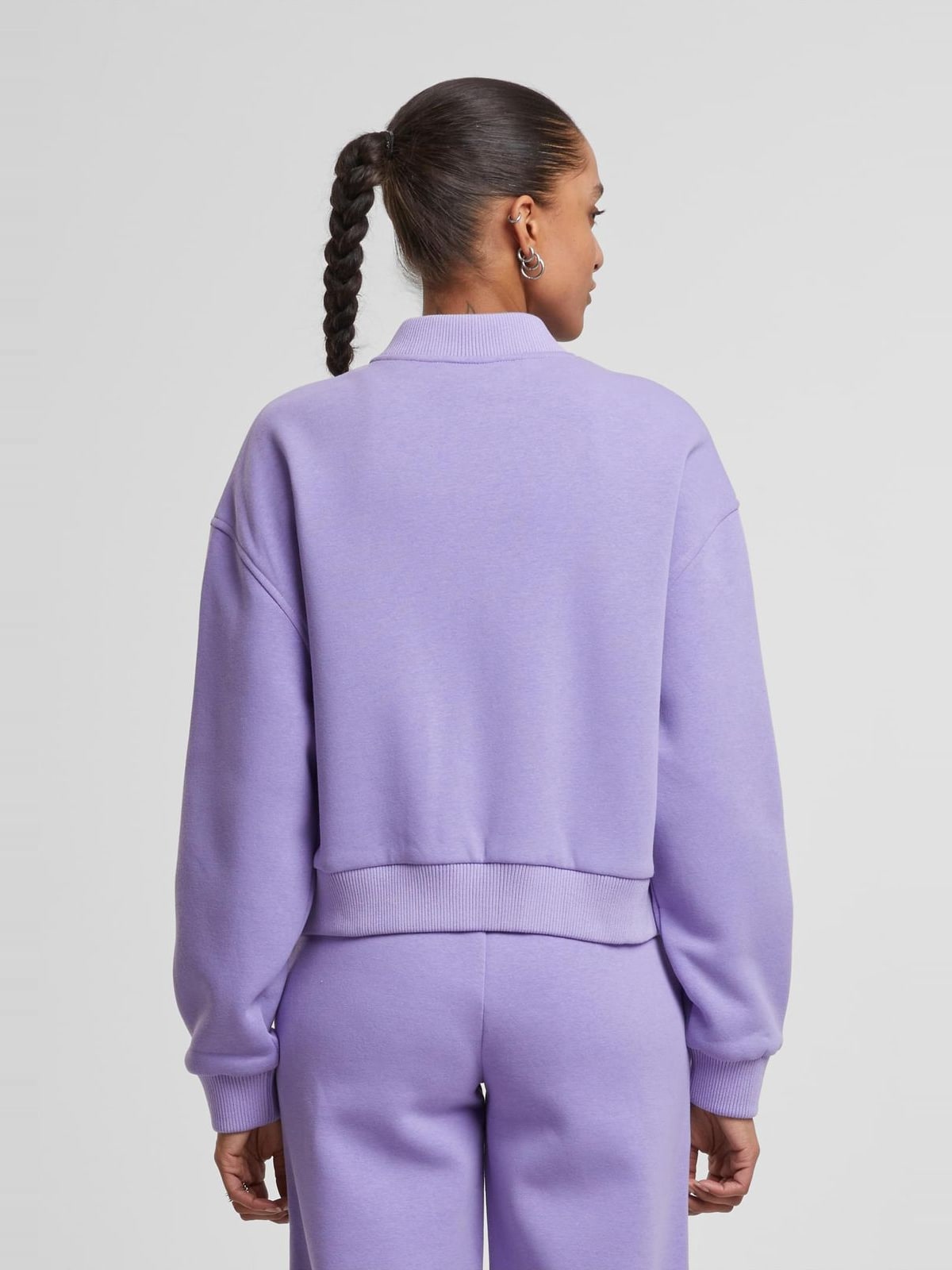 Ladies Short Sweat Zip Jacket TB7781-21346 Urban Classics electriclilac