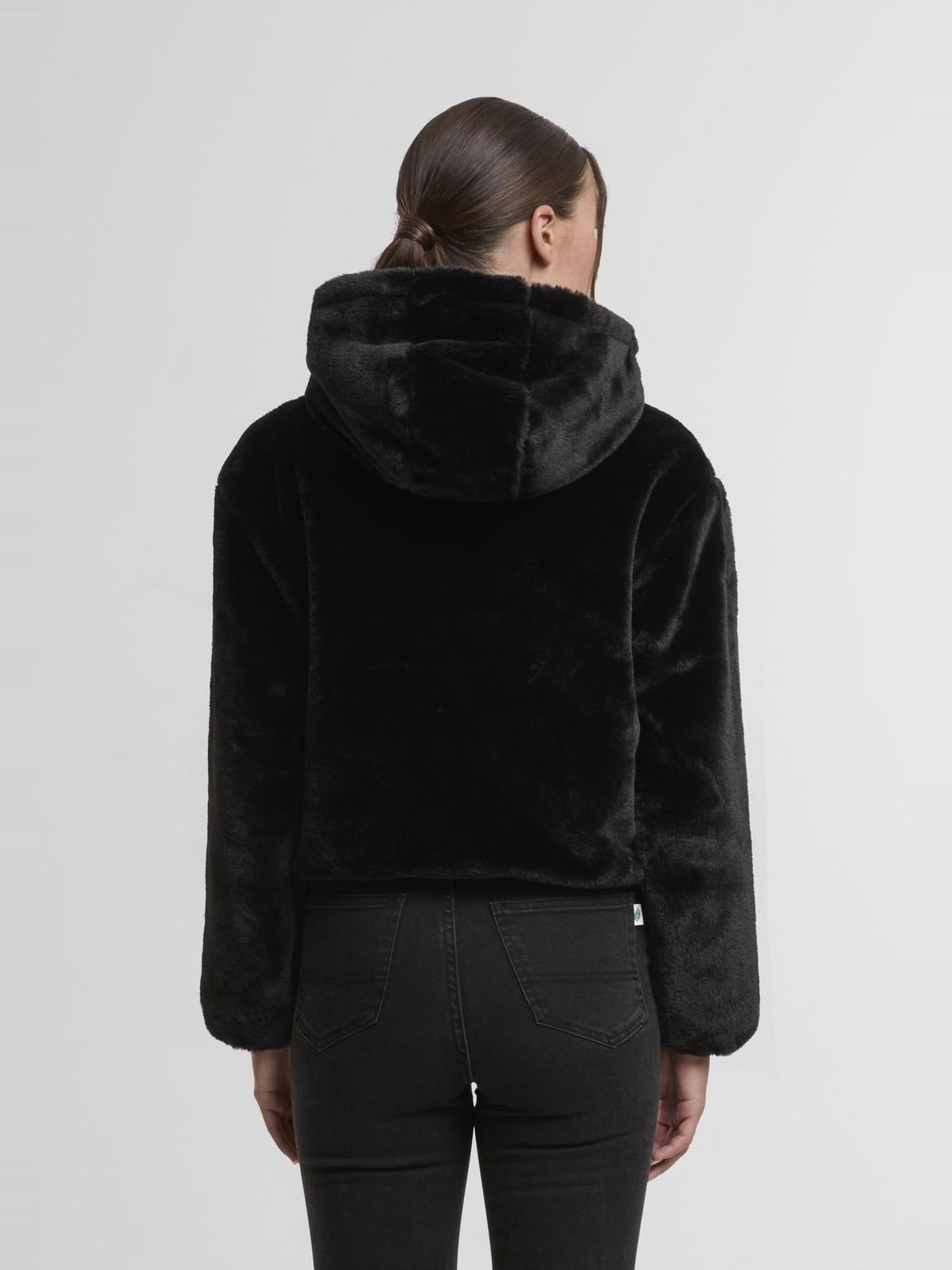 Γυναικείο hoodie Ladies Full Zip Faux Fur με κουκούλα TB7934-00007 Urban Classics black
