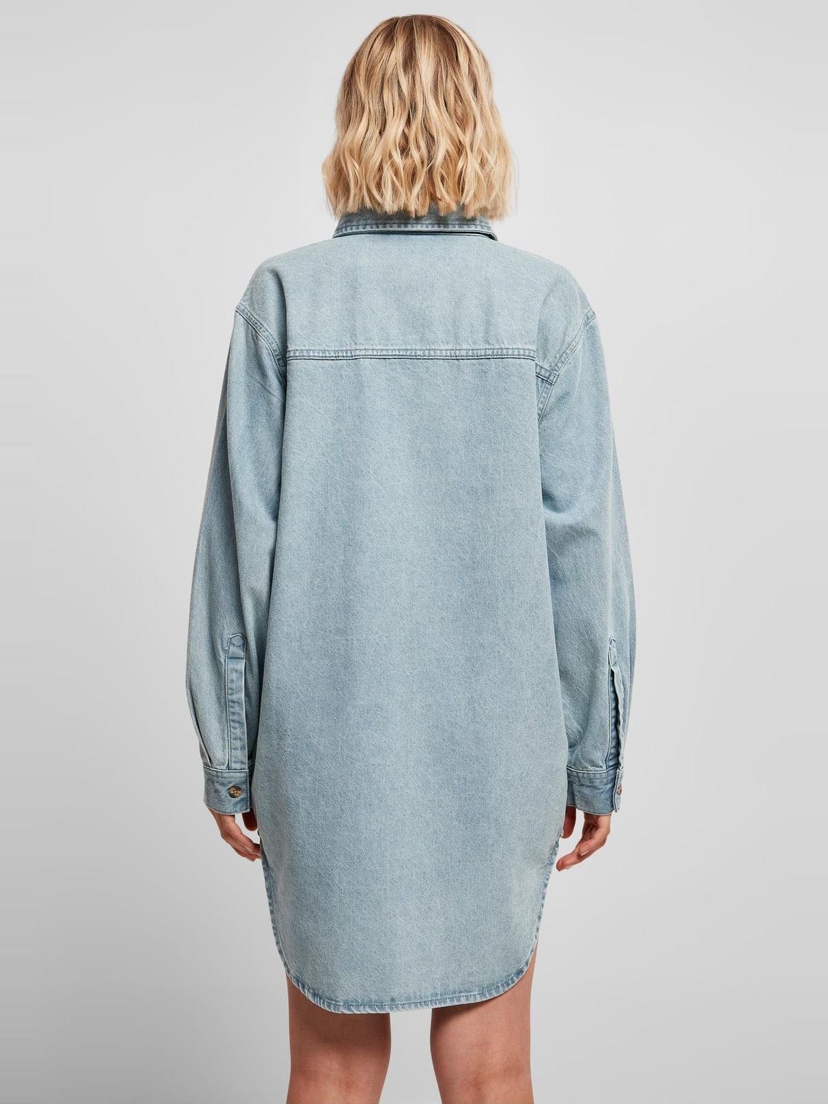 Γυναικείο Oversized Denim Shirt Dress με φαρδιά μανίκια TB4753-03521 Urban Classics tintedlightbluewashed