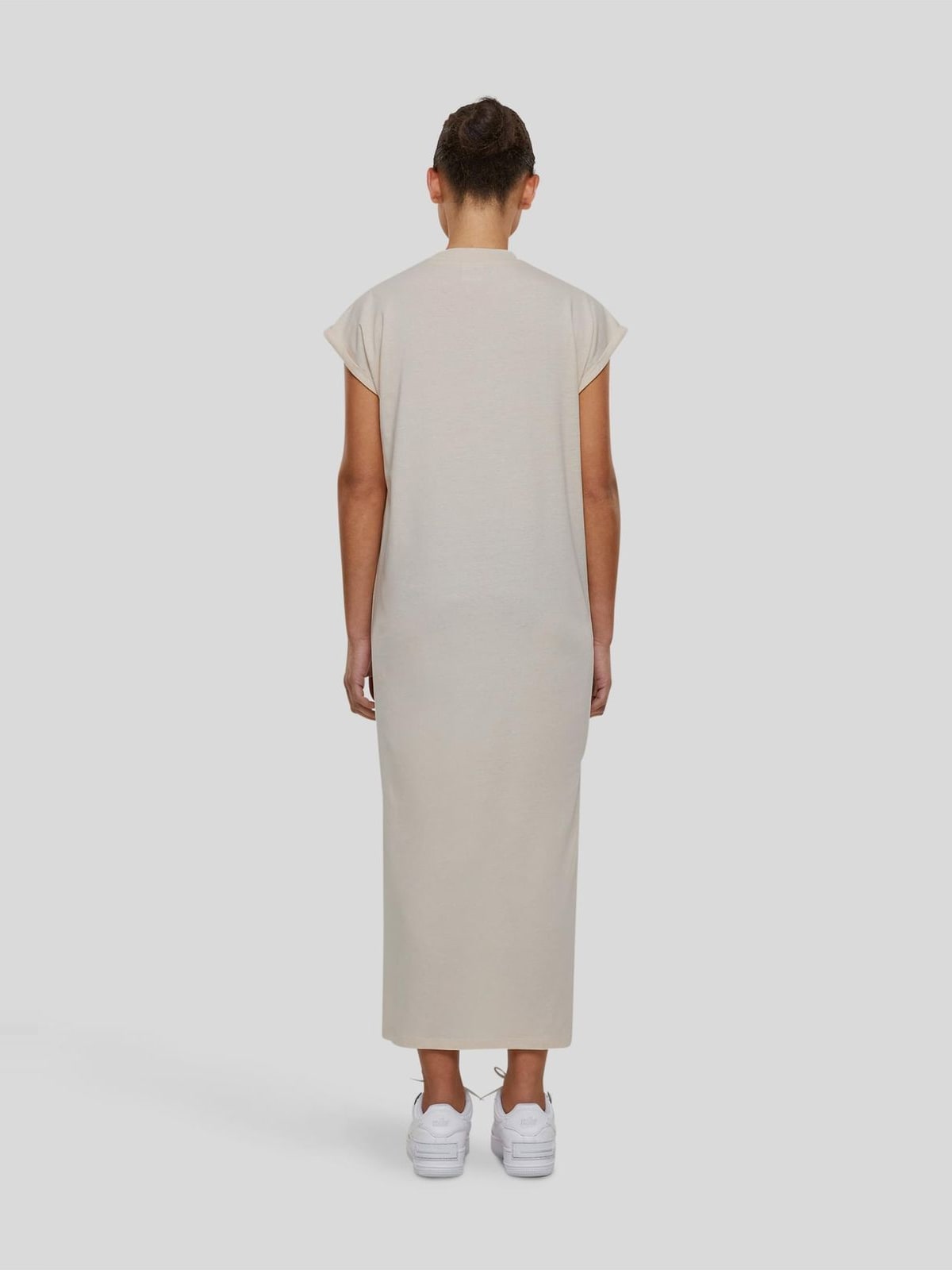 Γυναικείο μακρύ φόρεμα Long Extended Shoulder Dress με ψηλές σχισμές TB6027-01325 Urban Classics cloud