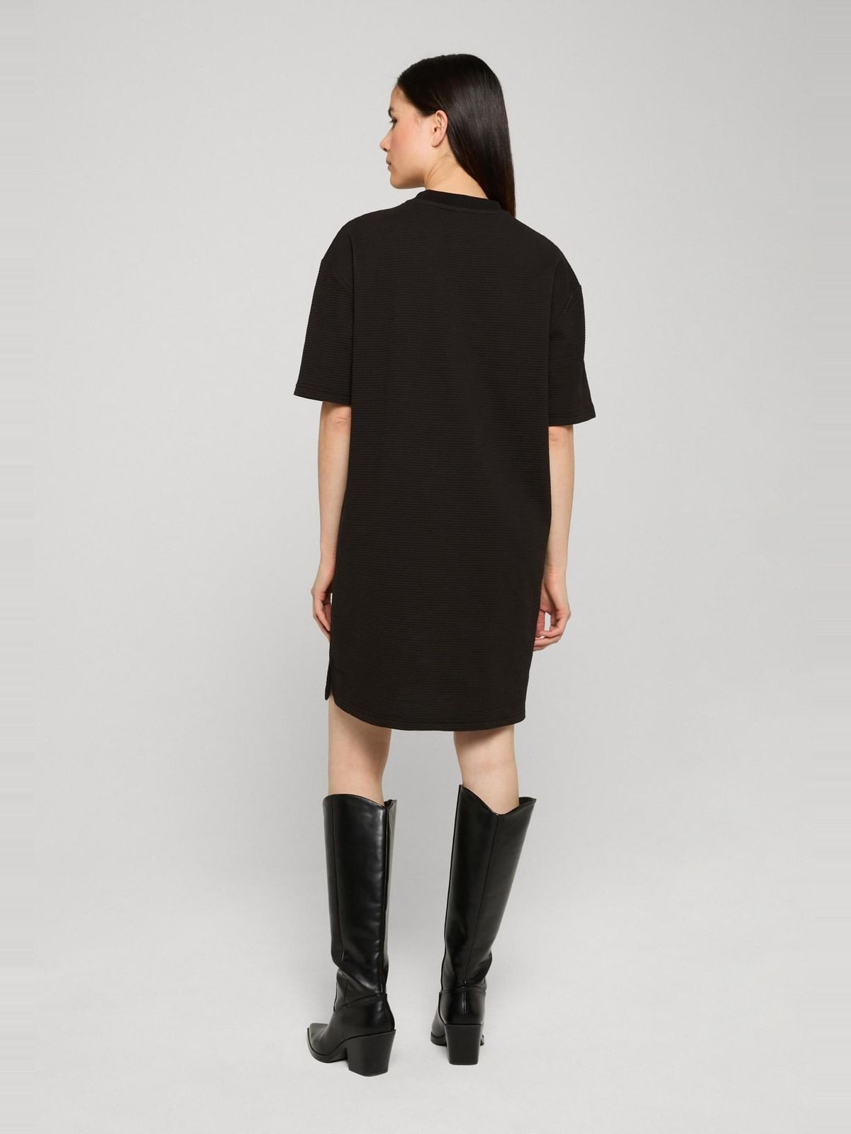 Γυναικείο φόρεμα T-shirt Ladies Structured Jersey Tee Dress με καθαρές γραμμές TB8299-00007 Urban Classics black