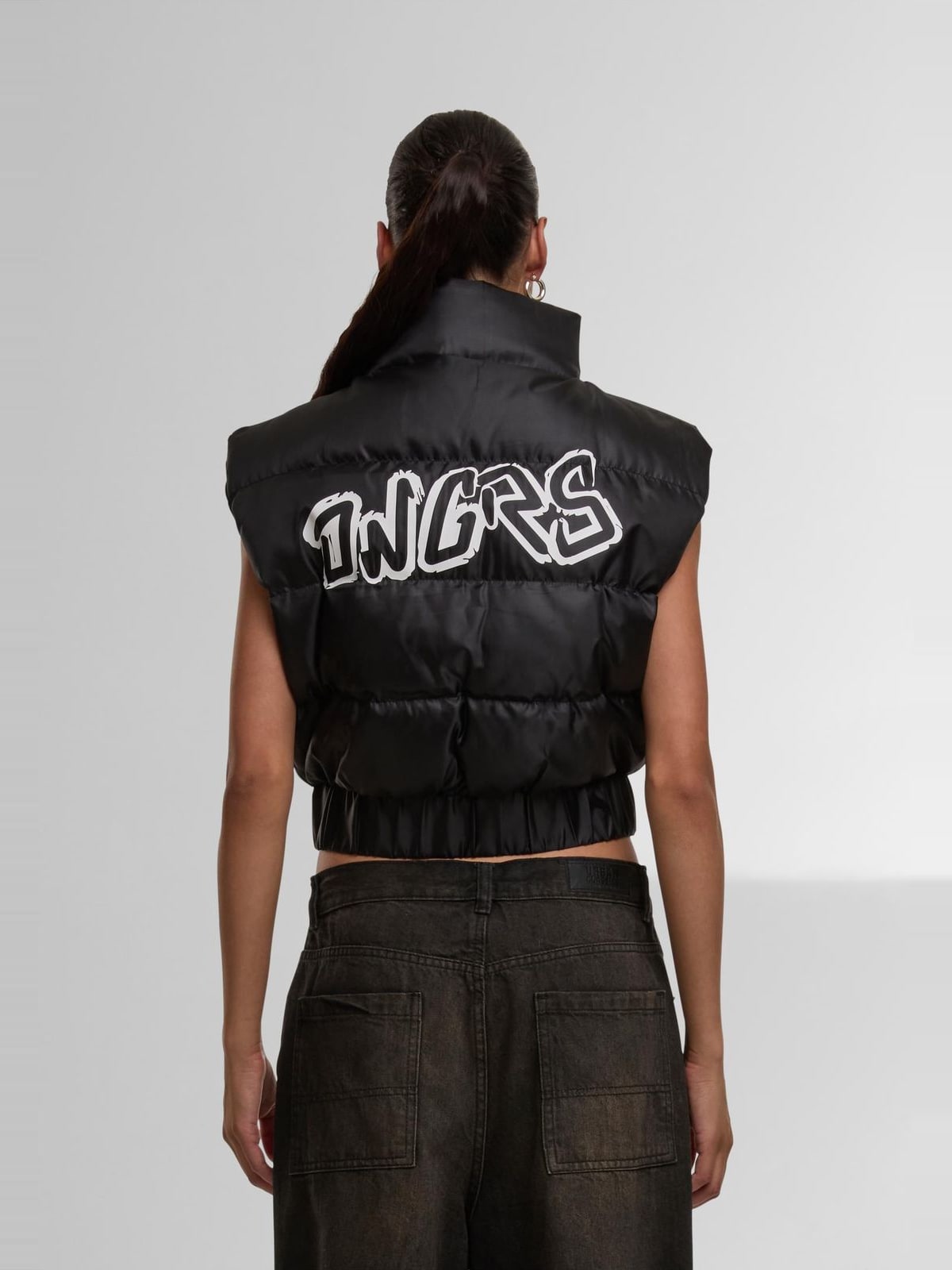 Γιλέκο Dangerous DNGRS Express Westen με oversized εφαρμογή DLVE001-00007 black
