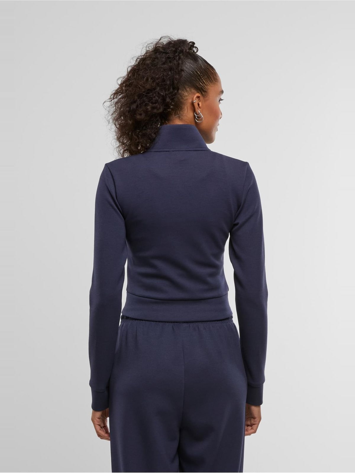 Αθλητικό μπουφάν Ladies Slim Fit Scuba Track Jacket με στενή εφαρμογή TB8135-00155 Urban Classics navy