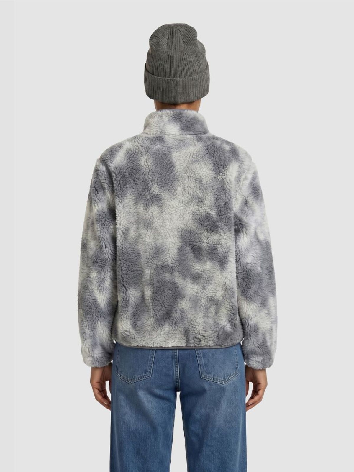 Γυναικείο μπουφάν Ladies Printed Sherpa Jacket με μοναδικό σχέδιο TB8505-22940 Urban Classics greytiedye