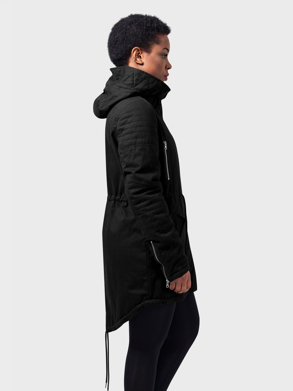 Γυναικείο παρκά Ladies Sherpa Lined με επένδυση από Sherpa TB1370-00007 Urban Classics black
