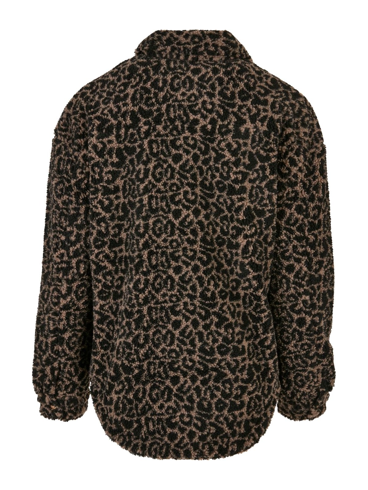 Ladies AOP Sherpa Overshirt με oversized εφαρμογή TB5078-04009 Urban Classics darktaupeleo