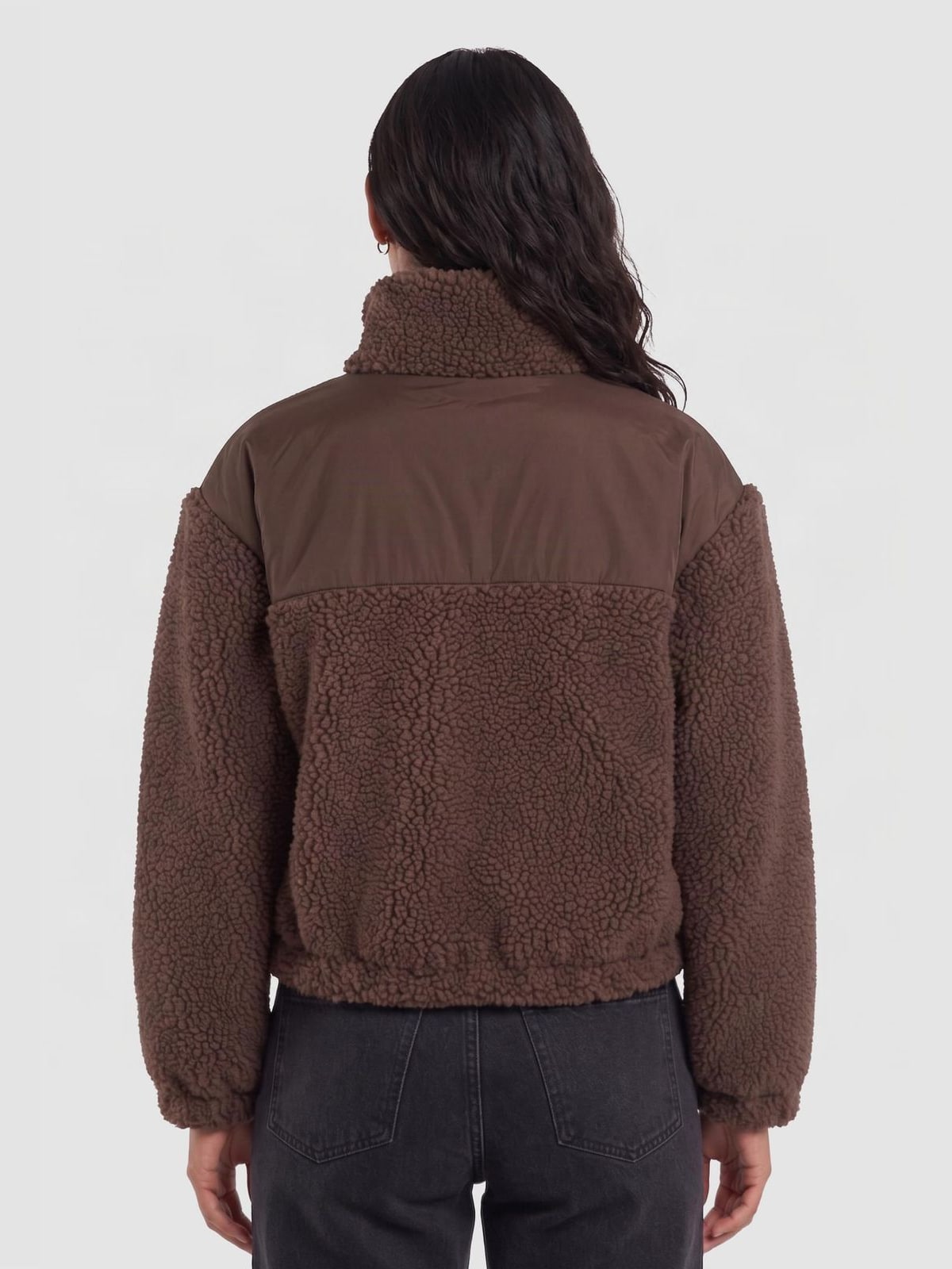 Γυναικείο μπουφάν Sherpa Mix με ζεστό fleece TB6068-00075 Urban Classics brown