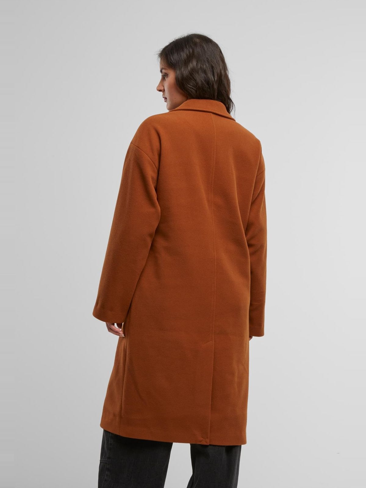 Μακρύ παλτό Ladies Oversized Long Coat με κουμπιά μπροστά TB6073-21218 Urban Classics foxbrown