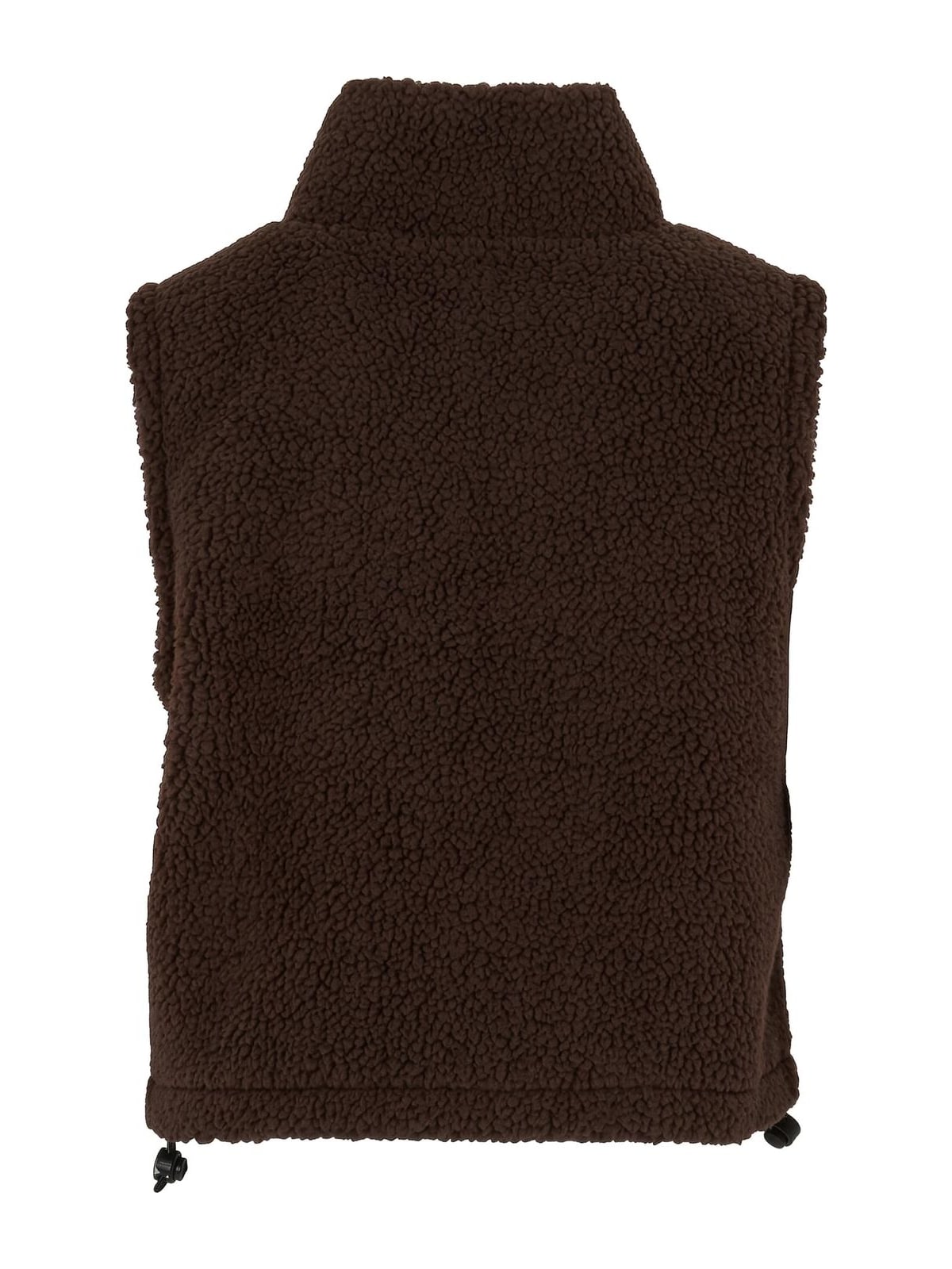 Ladies Short Sherpa Vest με ζεστό sherpa fleece TB7087-00075 Urban Classics brown