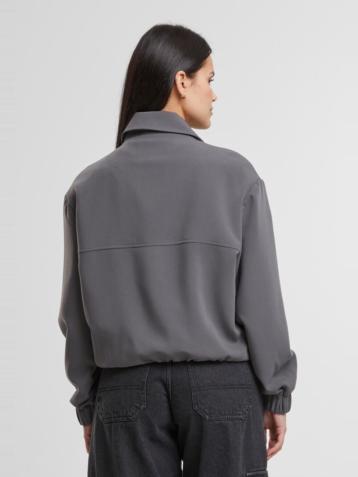 Ελαφρύ μπουφάν Ladies Short Blouson με κρυφό φερμουάρ TB7150-03516 Urban Classics magnet
