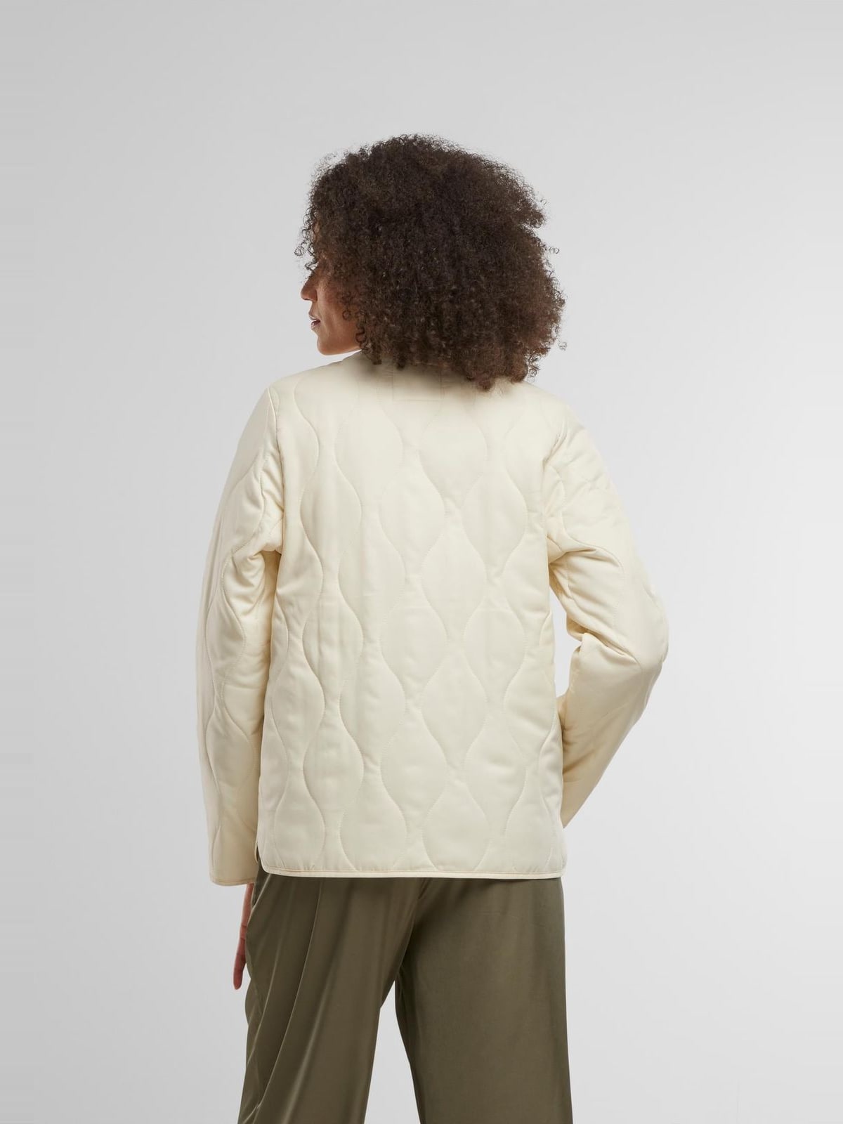 Γυναικείο μπουφάν Ladies Quilted Jacket με μοντέρνο quilting TB7175-02903 Urban Classics whitesand