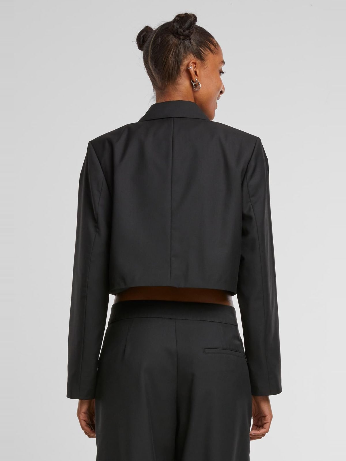 Cropped blazer με διπλό κούμπωμα TB7198-00007 Urban Classics black