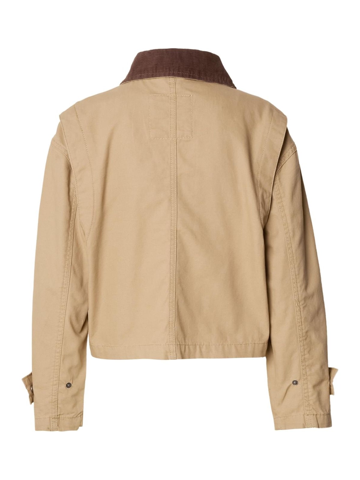 Γυναικείο μπουφάν Ladies Workwear Cropped Cotton με ρυθμιζόμενους ιμάντες TB7726-03738 Urban Classics unionbeige