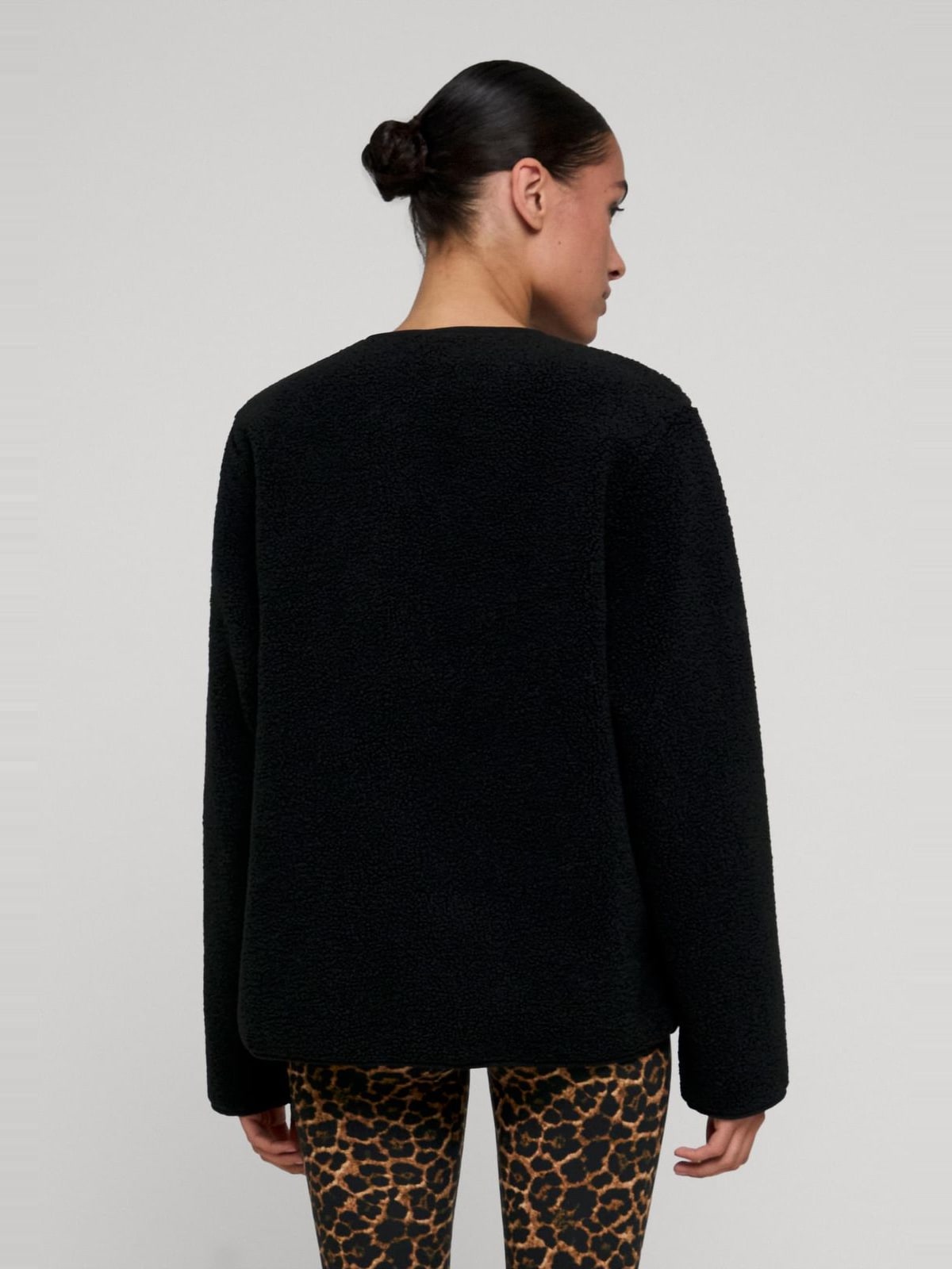 Γυναικείο μπουφάν Teddy Jacket με υφή sherpa fleece TB8010-00007 Urban Classics black