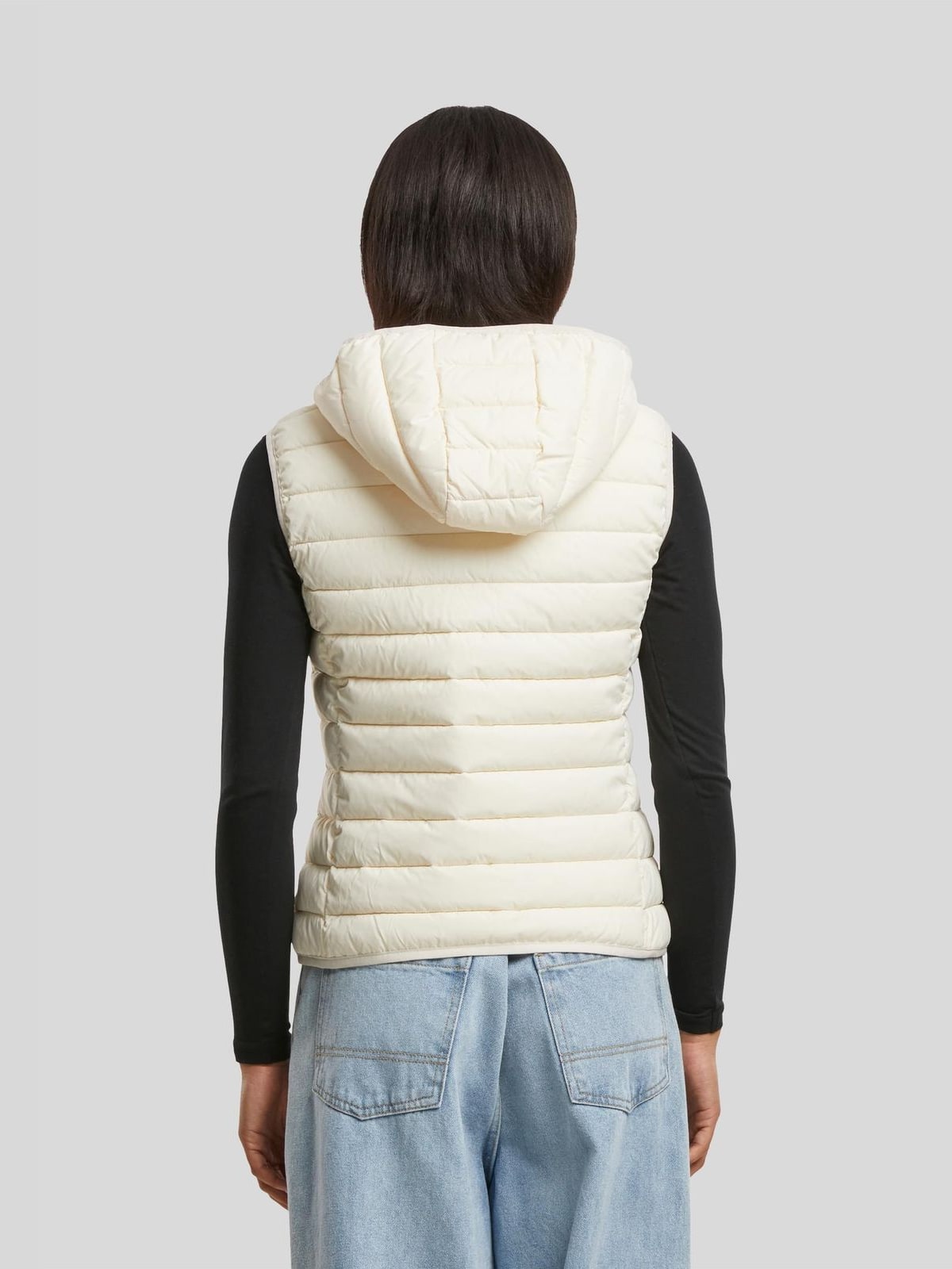 Ελαφρύ γιλέκο Ladies Ultra Light Puffer Vest με κουκούλα TB8710-02903 Urban Classics whitesand
