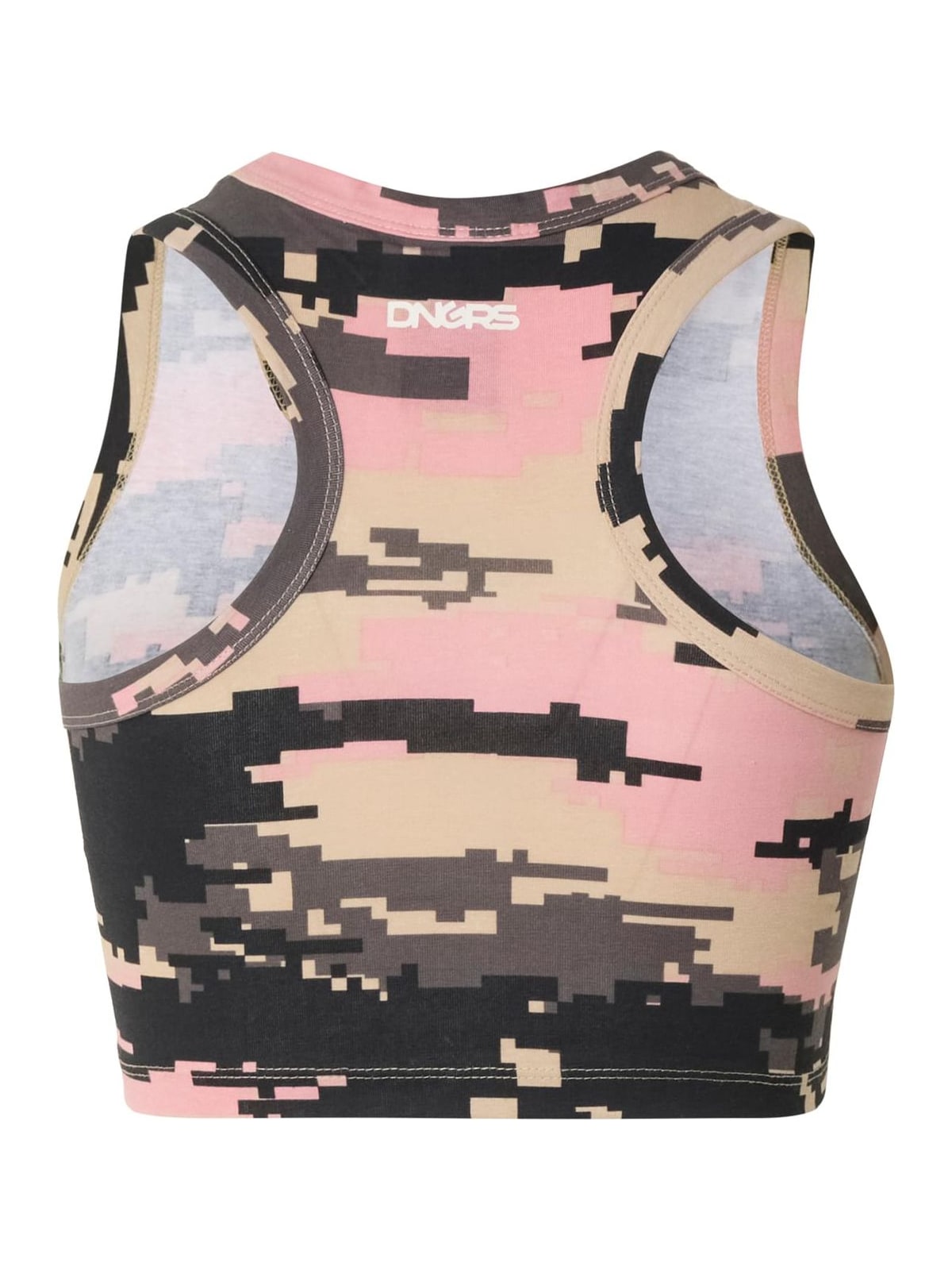 Cropped tank top DNGRS Express με αθλητική κοπή racerback DLBT127-17104 Dangerous DNGRS pixelcamouflage