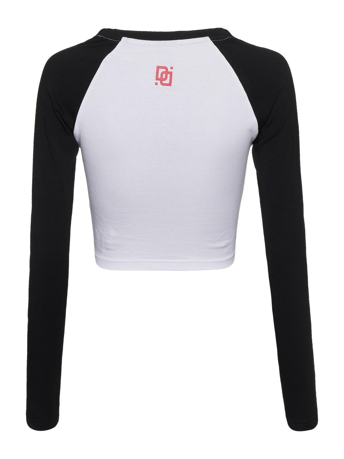 Cropped long-sleeve Bold Longsleeves με καμουφλάζ μανίκια DLLS003-01248 Dangerous DNGRS white/black
