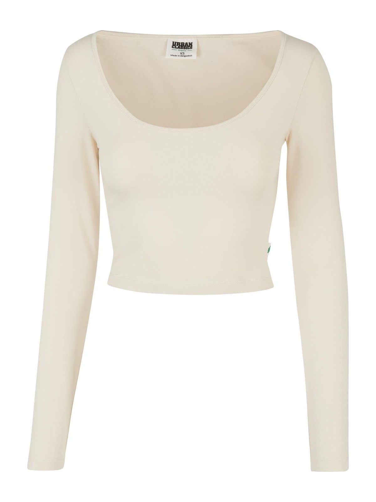 Γυναικεία μπλούζα Ladies Essentials Wide Neck Cropped Longsleeve ελαστική TB5477-02903 Urban Classics whitesand