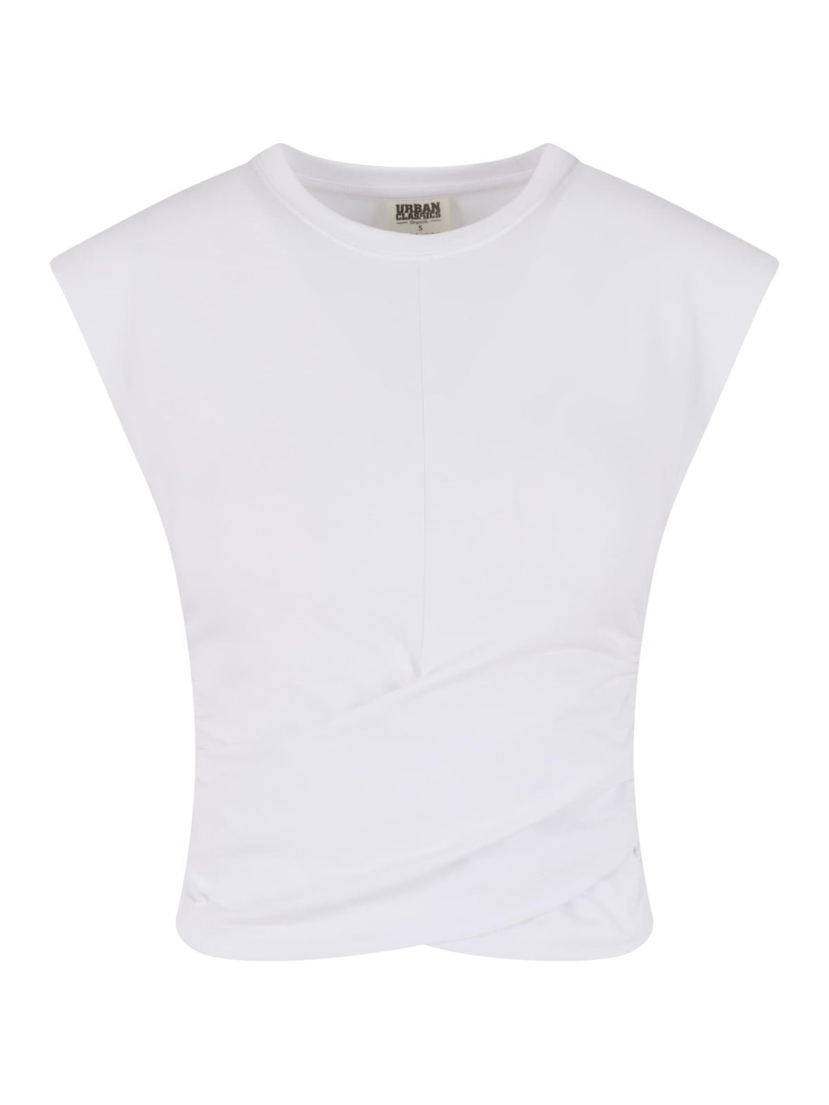 Γυναικεία μπλούζα Ladies Cropped Wrapped Top με σφιχτή εφαρμογή TB7450-00220 Urban Classics white