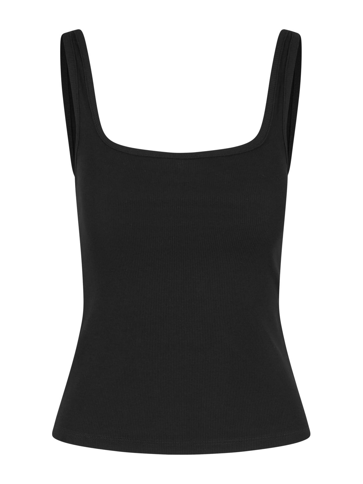 Γυναικείο αμάνικο top Ladies Wide Neck Rib Top 2-Pack με τετράγωνη λαιμόκοψη TB7513A-03102 Urban Classics black+white