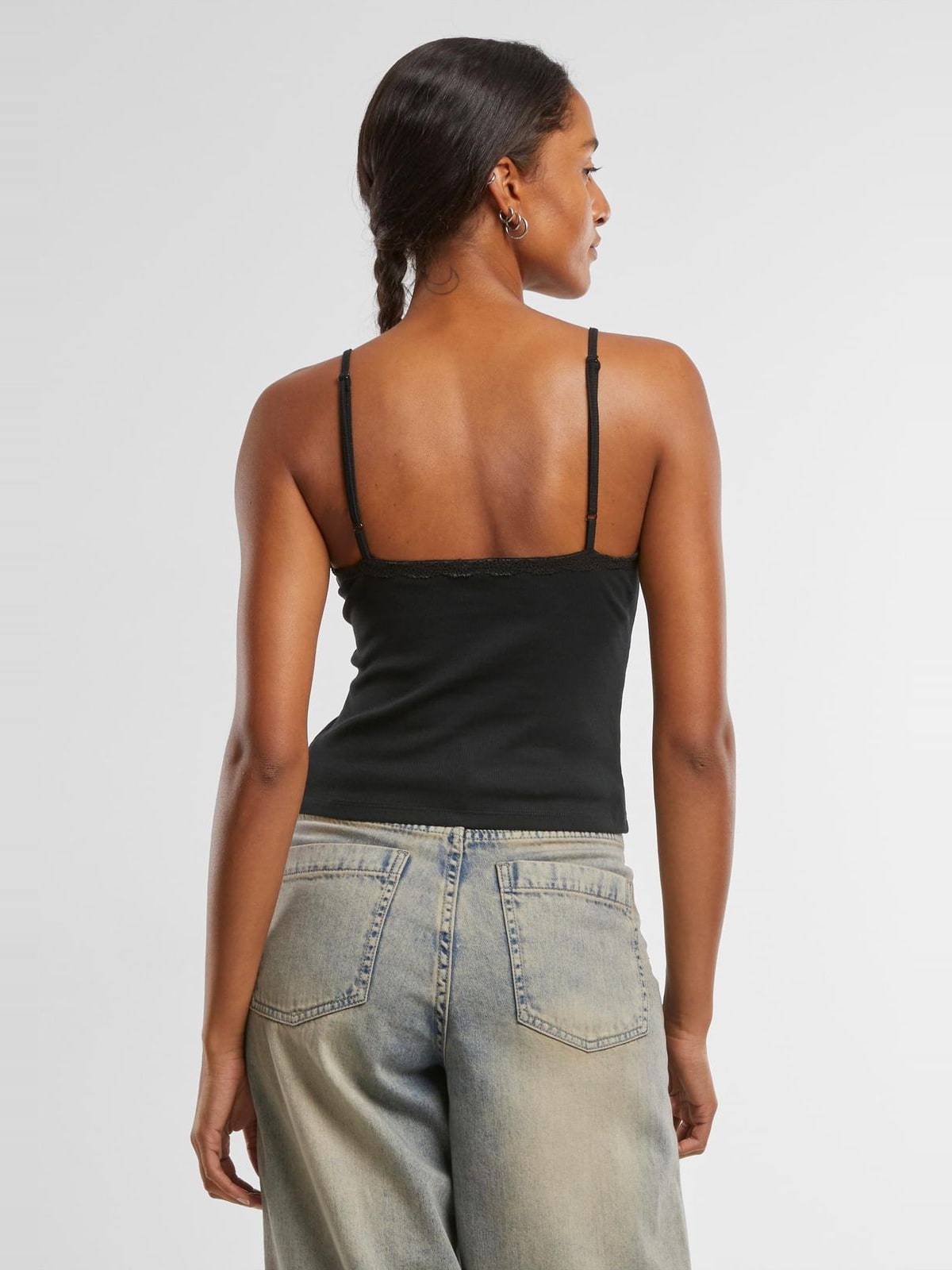 Γυναικείο τοπ V-Neck Lace Top 2-Pack με λεπτομέρεια δαντέλας TB7514A-03169 Urban Classics black+black