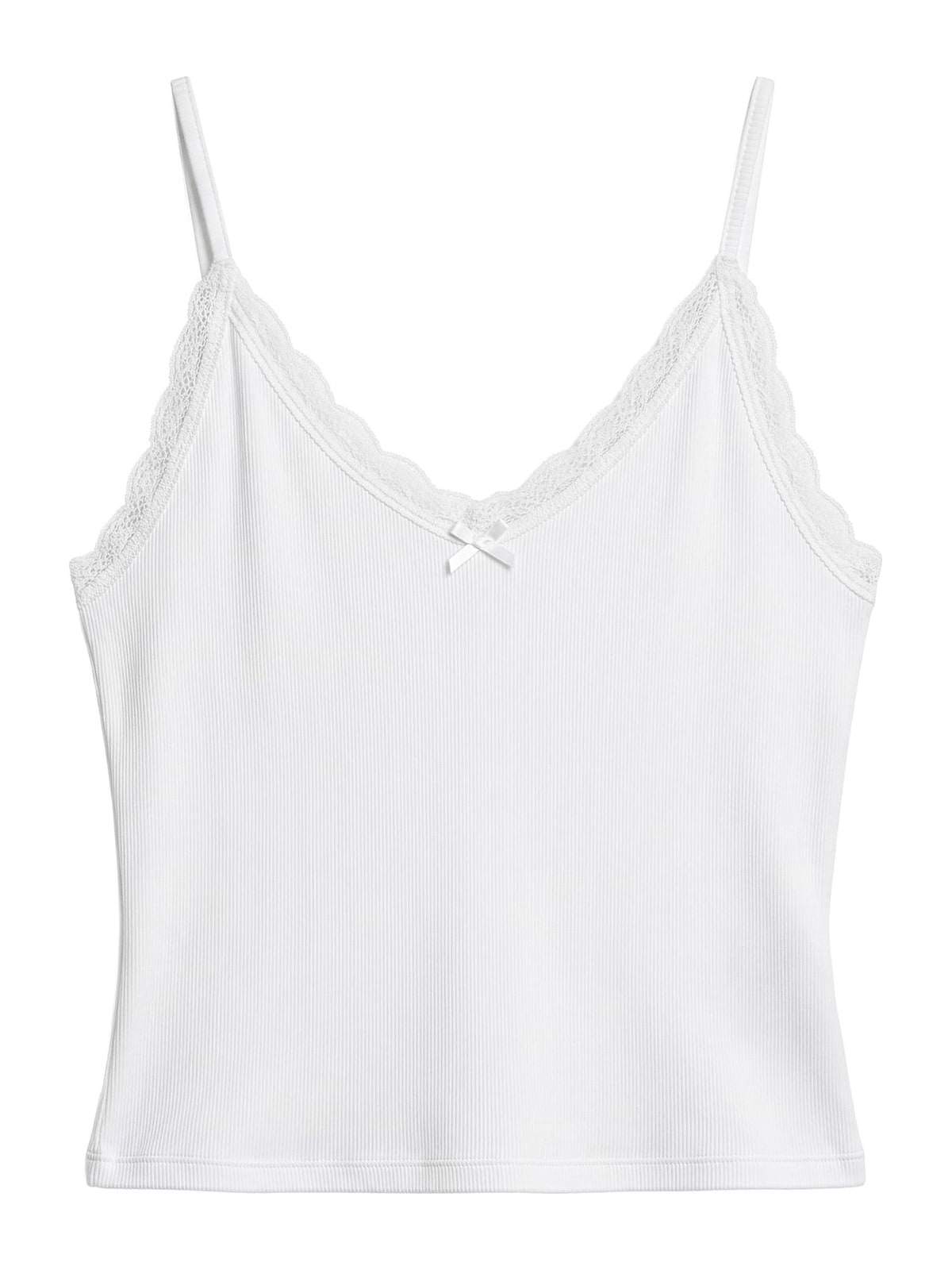 Γυναικείο τοπ V-Neck Lace Top 2-Pack με λεπτομέρεια δαντέλας TB7514A-20673 Urban Classics paleolive+offwhite