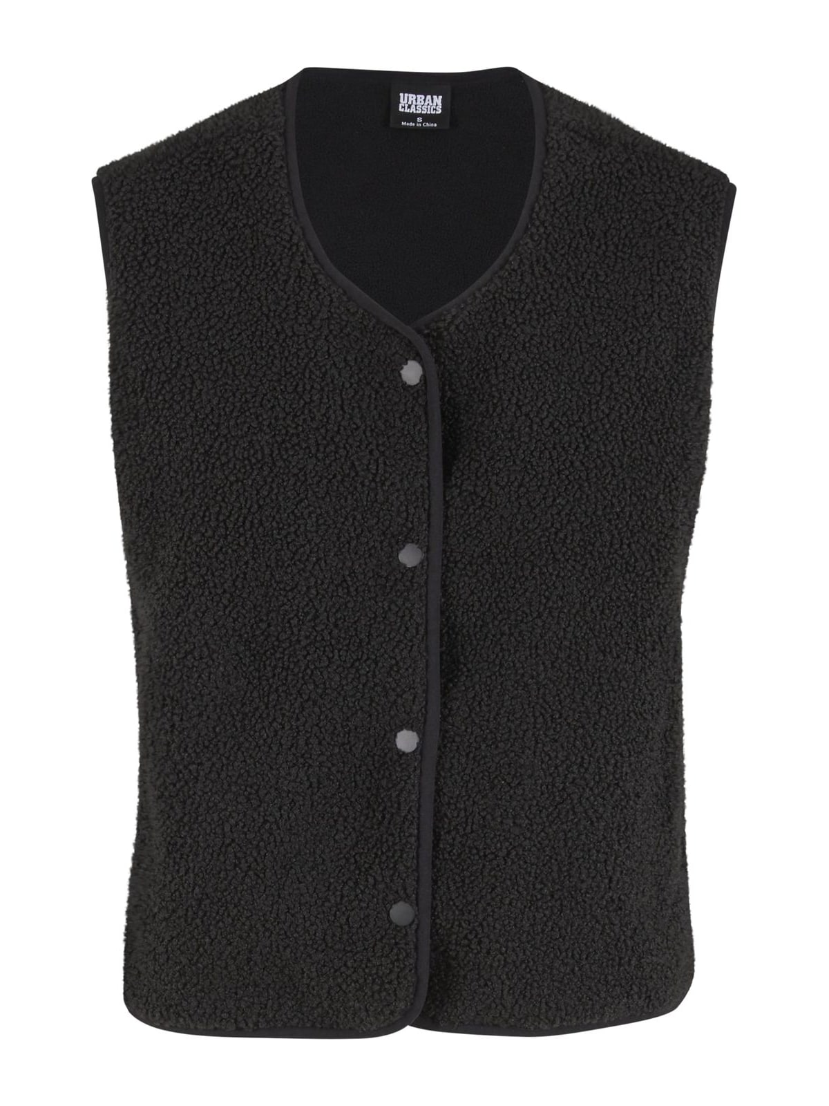 Γυναικείο γιλέκο Buttoned Teddy Vest με κουμπιά TB8011-00007 Urban Classics black
