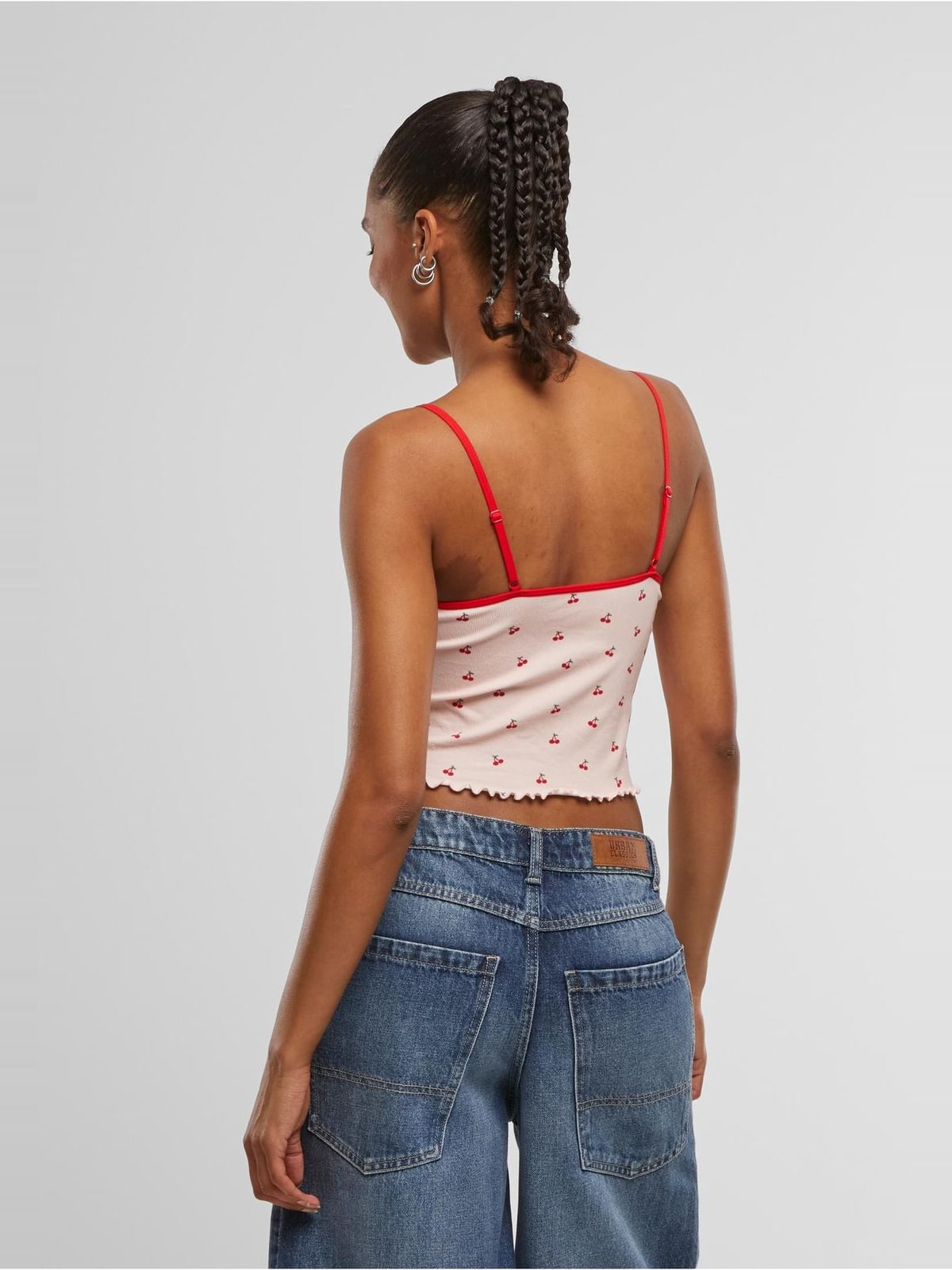 Γυναικείο κοντό tanktop Seamless με λεπτές τιράντες TB8175-21551 Urban Classics redcherry