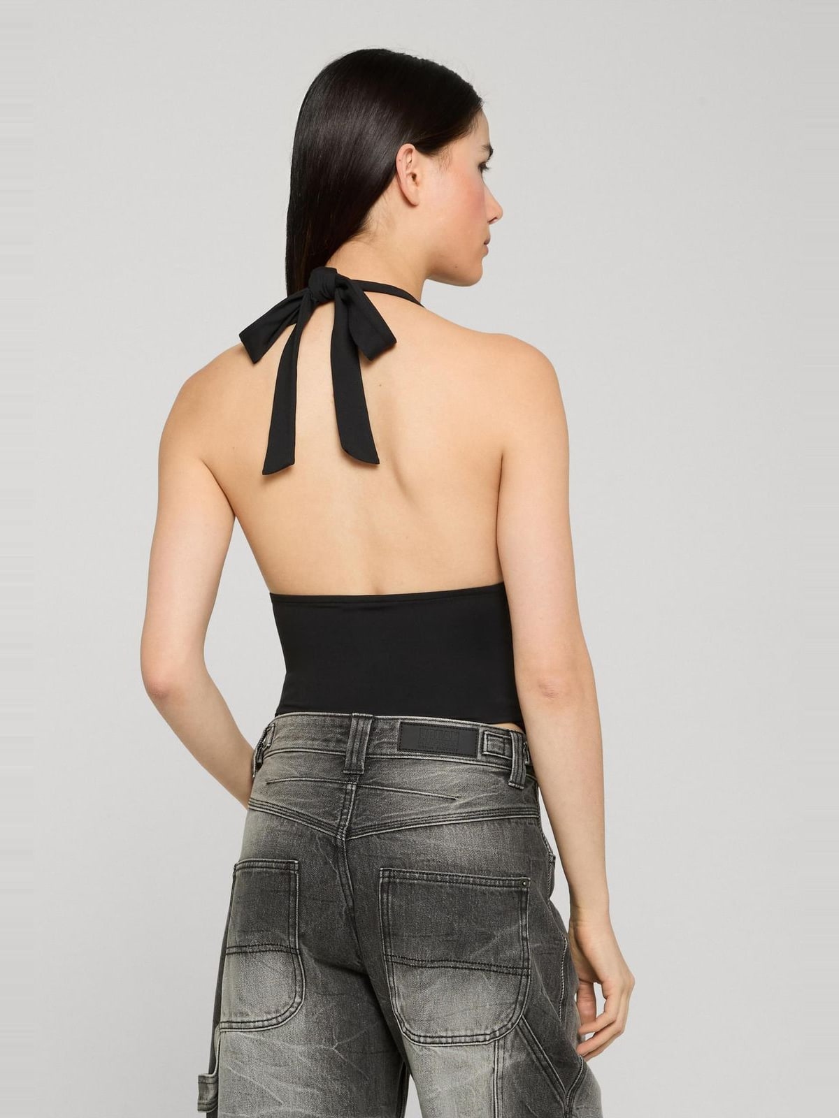 Γυναικείο Halter Top Polyamide Jersey με βαθύ ντεκολτέ TB8354-00007 Urban Classics black