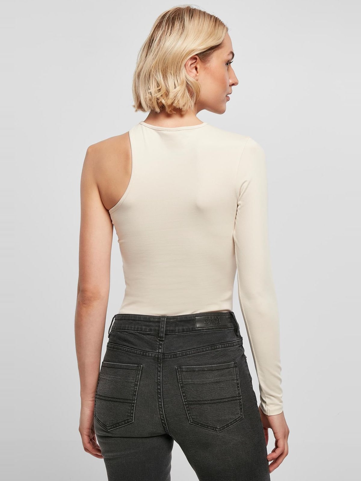 Body Ladies Essentials Stretch Asymmetric με ελεύθερους ώμους TB5419-02903 Urban Classics whitesand