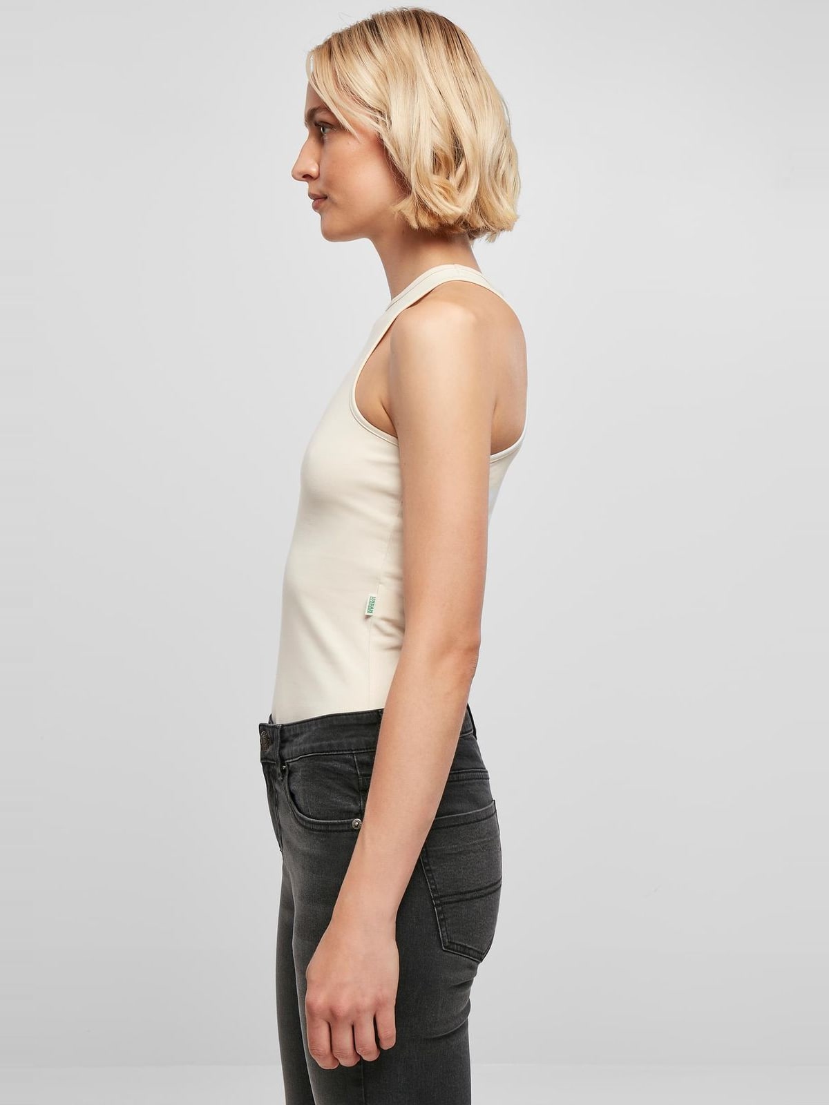 Body Ladies Essentials Stretch Asymmetric με ελεύθερους ώμους TB5419-02903 Urban Classics whitesand