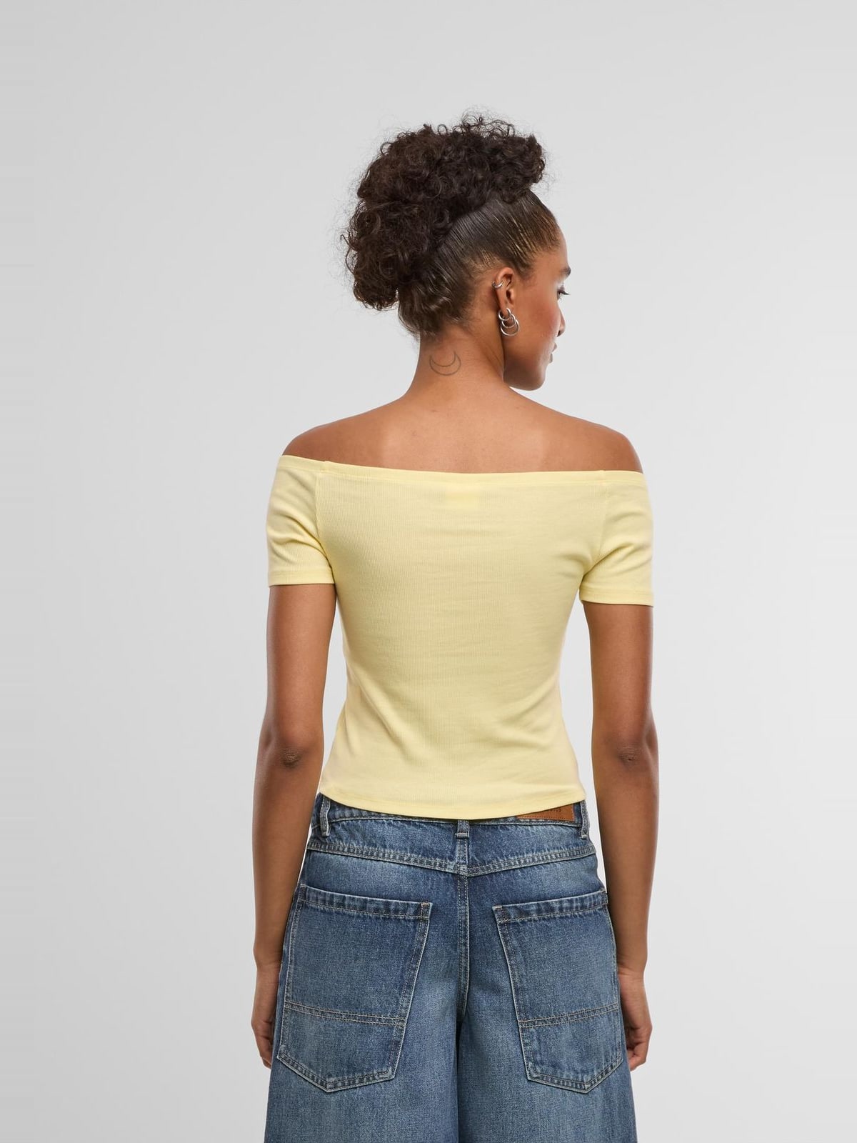 Off Shoulder Rib Tee 2-Pack με άνετη εφαρμογή TB6184A-22222 Urban Classics blushedrose+paleyellow