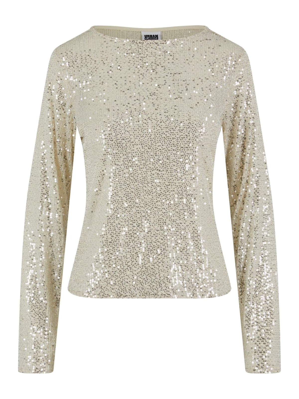 Μακρυμάνικη μπλούζα Ladies Sequins Longsleeve με παγιέτες TB6997-02903 Urban Classics whitesand