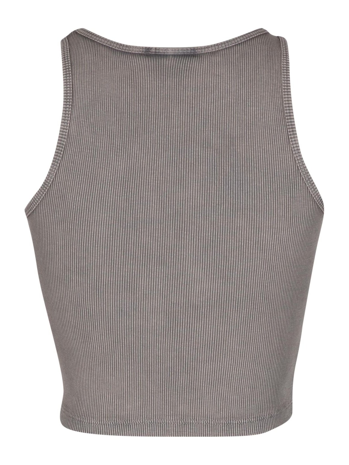 Cropped top 2Pack με λεπτή ριμπ υφή TB7482A-17822 Urban Classics steelgrey