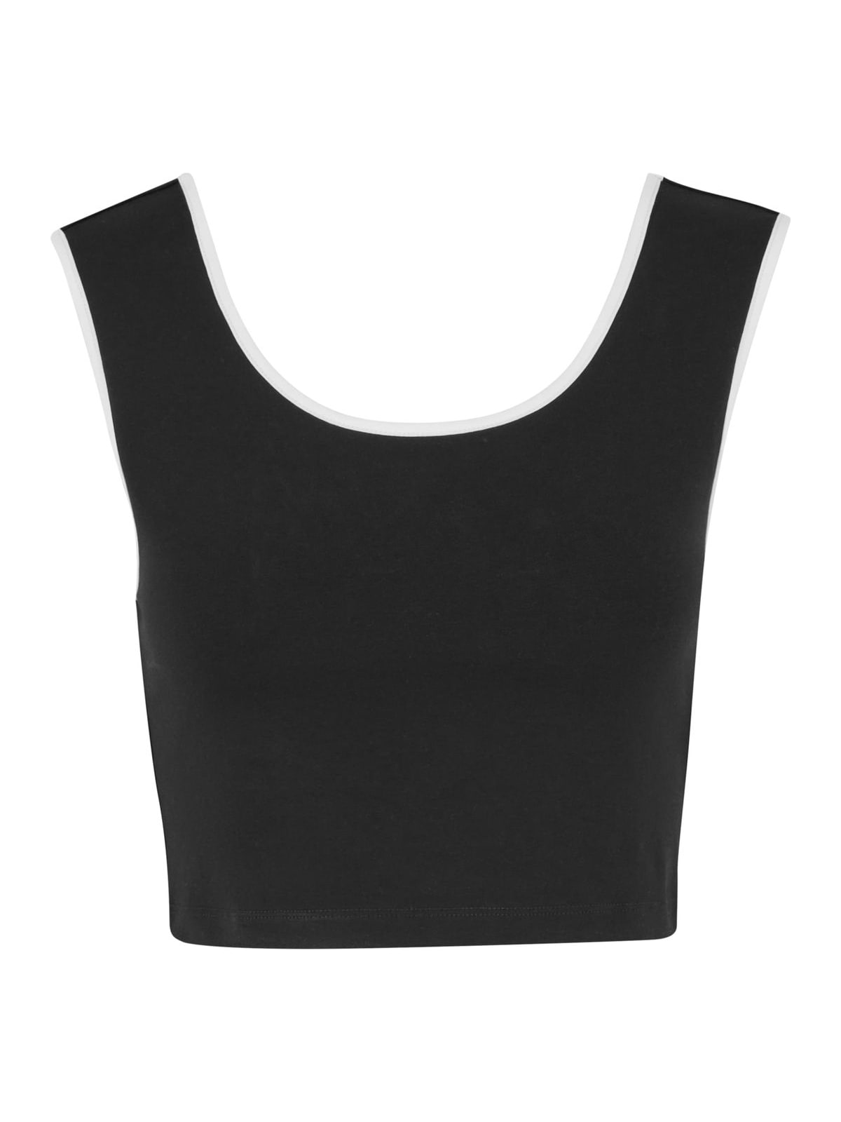 Cropped top Ladies Contrast Cropped Top με slim-fit σιλουέτα TB7486A-03566 Urban Classics black/white+white/black