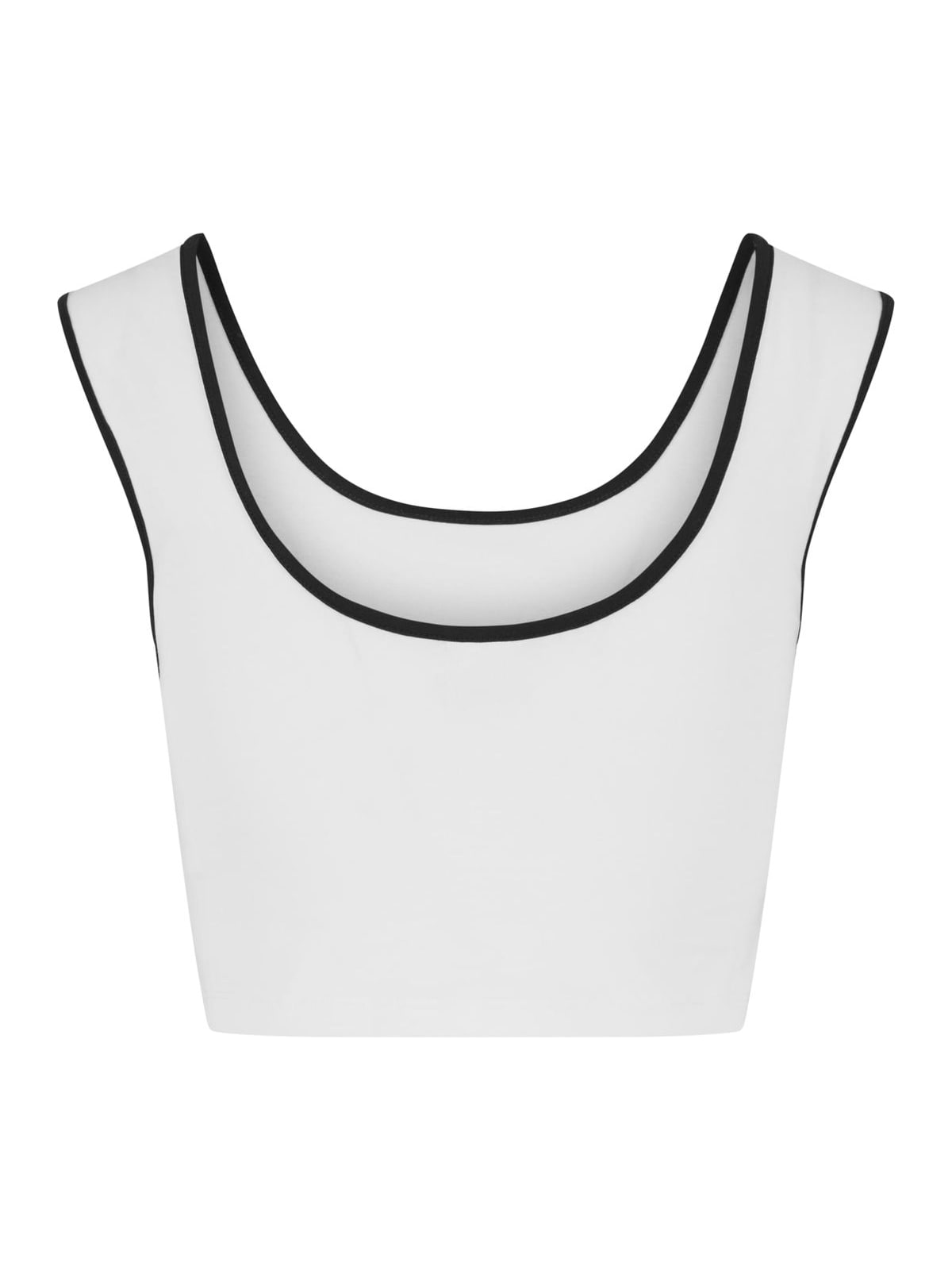 Cropped top Ladies Contrast Cropped Top με slim-fit σιλουέτα TB7486A-20667 Urban Classics white/black+white/black