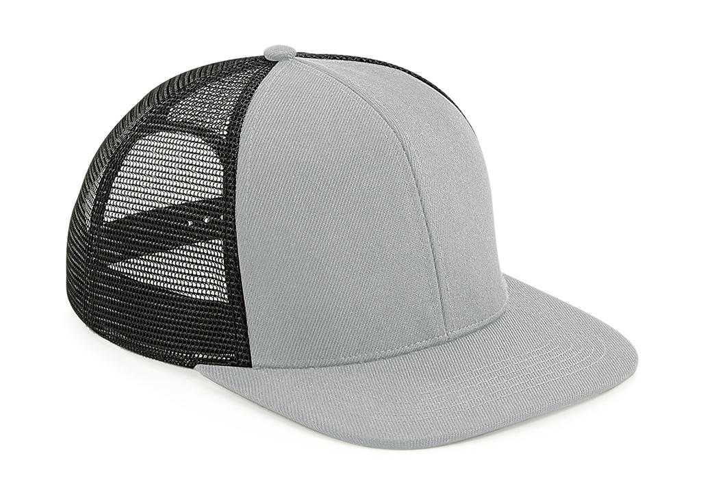 Καπέλο Trucker B664 Beechfield Original Flat Peak 6 φύλλων Grey/Black